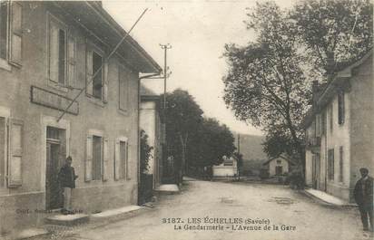 CPA FRANCE 73 "Les Echelles, La Gendarmerie, l'avenue de la gare".