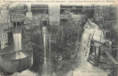 CPA FRANCE 73 " Grésy sur Aix, Les vieilles cuves à huile du moulin".