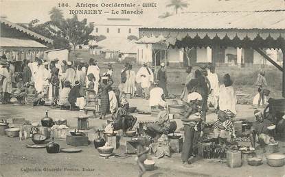 CPA GUINÉE "Konakry, le Marché" / FORTIER