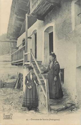 CPA FRANCE 73 " Pralognan, Costumes de Savoie". / FOLKLORE