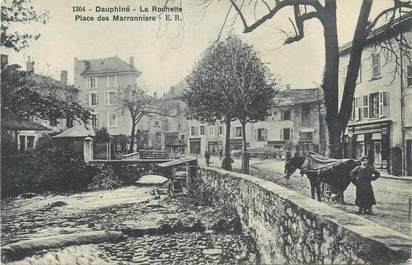 CPA FRANCE 73 "La Rochette, Place des Marronniers".