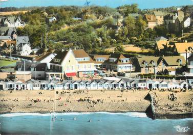 CPSM FRANCE 76 "Quiberville sur Mer, La plage, les villas, vue aérienne".