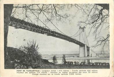 CPSM FRANCE 76 "Tancarville, Le pont". / PUB BIERE