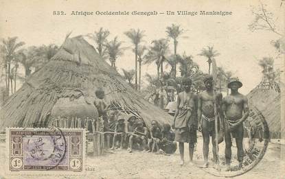 CPA SENEGAL "un village Mankaigne" / FORTIER