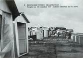 76 Seine Maritime CPSM FRANCE 76 "Saint Aubin sur Mer, Tempête de 1977, cabines détruites sur le Perré.