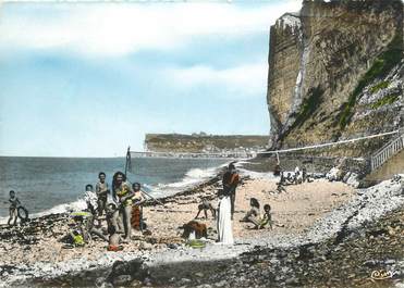 CPSM FRANCE 76 "St Léonard, La plage de Grainval.