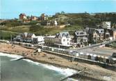 76 Seine Maritime CPSM FRANCE 76 " Veulettes sur Mer, La plage, les hôtels vue aérienne".