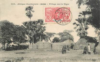 CPA SOUDAN "Soudan, Village sur le Niger" / FORTIER