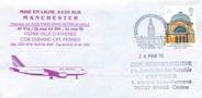 1 Er Vol LETTRE 1 ER VOL / GRANDE BRETAGNE "Paris / Manchester, 26 mars 1990"