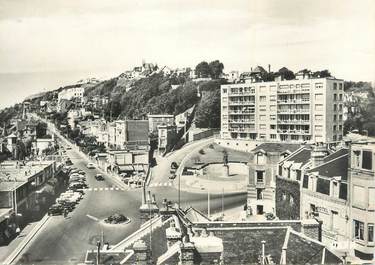 CPSM FRANCE 76 "Le Hâvre St Adresse, Place Clémenceau, la montée Dufayel".