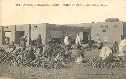 CPA SOUDAN "Tombouctou, marché au bois" / FORTIER