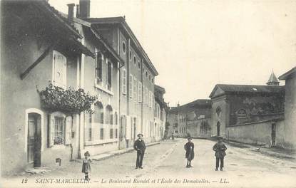 CPA FRANCE 38 "St Marcellin, Boulevard Riondel et l'école des Demoiselles".