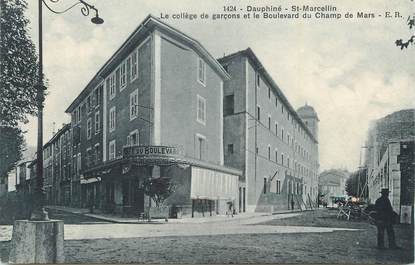 CPA FRANCE 38 "St Marcellin, Collège des garçons et le boulevard du Champ de Mars".