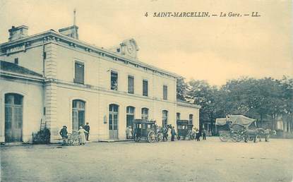 CPA FRANCE 38 " St Marcellin, La gare".