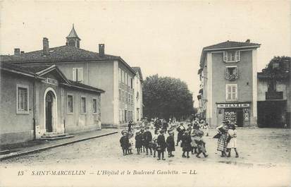 CPA FRANCE 38 " St Marcellin, L'Hôpital et le boulevard Gambetta".