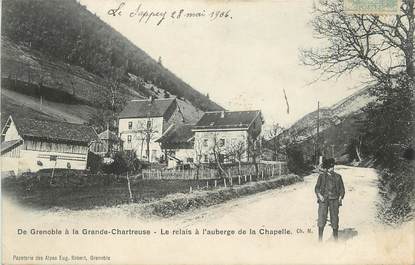 CPA FRANCE 38 " De Grenoble à la Grande Chartreuse, Le relais à l'Auberge de la Chapelle".