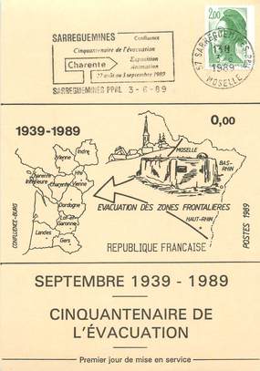 CPM FRANCE 57 " Sarreguemines, Cinquantenaire de l'évacuation".