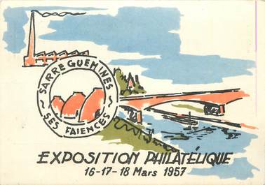 CPM FRANCE 57 " Sarreguemines, Exposition philatélique de 1957".