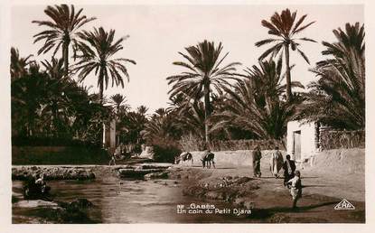 CPA TUNISIE "Gabès, un coin du Petit Djara"