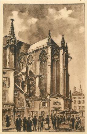 CPA FRANCE 54 " Toul, Les vieilles échoppes, l'abside de St Gengoult".