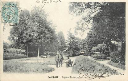 CPA FRANCE 91 " Corbeil, Square St Jean".