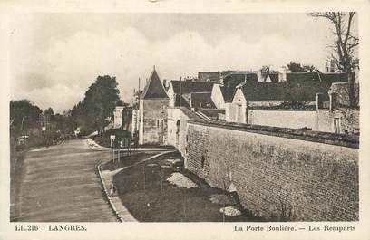 CPA FRANCE 52 " Langres, La porte Boulière, les remparts".