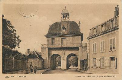 CPA FRANCE 52 " Langres, Porte des Moulins".