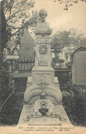 CPA FRANCE 75 " Paris 18ème, Cimetière de Montmartre, tombeau d'Heinrich Heine".