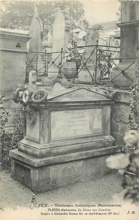 CPA FRANCE 75 " Paris, Cimetière de Montmartre, Tombeau de Mme Plessis".