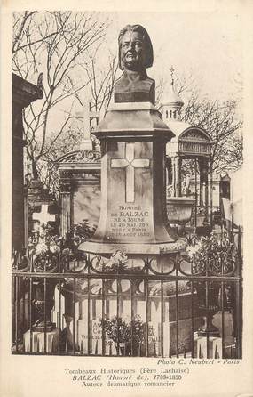 CPA FRANCE 75 " Paris 20ème, Cimetière du Père Lachaise, Monument de Honoré de Balzac".