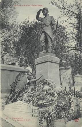 CPA FRANCE 75 " Paris 20ème, Cimetière du Père Lachaise, Monument du Sergent Holf".