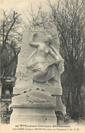 CPA FRANCE 75 " Paris 20ème, Cimetière du Père Lachaise, Monument de A. Falguière".