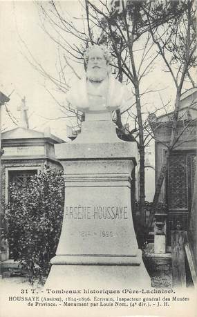CPA FRANCE 75 " Paris 20ème, Cimetière du Père Lachaise, Monument de Arsène Houssaye".