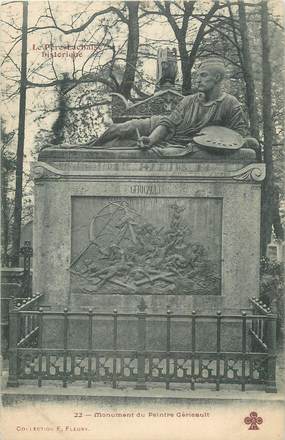 CPA FRANCE 75 " Paris 20ème, Cimetière du Père Lachaise, Monument du Peintre Géricault".