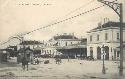 CPA FRANCE 63 "Clermont Ferrand, La gare". / GARE