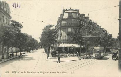 CPA FRANCE 21 " Dijon, Le Boulevard de Sévigné et avenue de la gare". / TRAMWAY