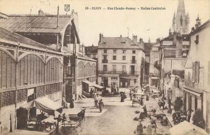 CPA FRANCE 21 " Dijon, Rue Claude Ramey, Halles centrales".