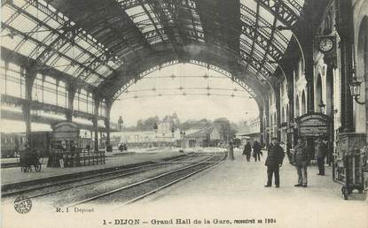 CPA FRANCE 21 " Dijon, Grand Hall de la gare". / GARE