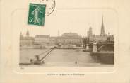 76 Seine Maritime CPA FRANCE 76 " Rouen, Le quai et la cathédrale".