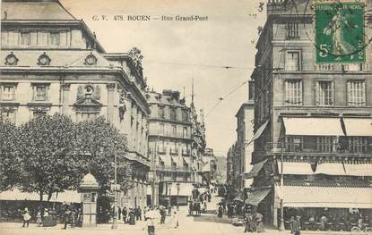 CPA FRANCE 76 " Rouen, Rue Grand Pont".