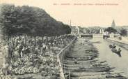 80 Somme CPA FRANCE 80 "Amiens, Le marché sur l'eau, Bâteaux d'Hortillons".