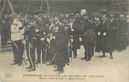 CPA FRANCE 62 " Calais, Funérailles des victimes du sous-marin le Pluviose 1910". / MARINE MILITAIRE / CATASTROPHE