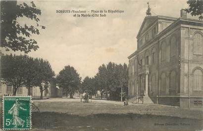 CPA FRANCE 84 " Sorgues, Place de la République et la Mairie".