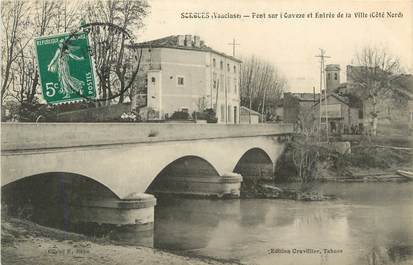 CPA FRANCE 84 " Sorgues, Pont sur l'Ouvèze et entrée de la ville".