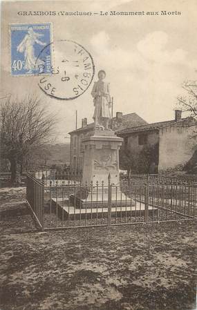 CPA FRANCE 84 " Grambois, Le monument aux morts".