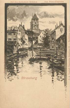 CPA FRANCE 67 "Strasbourg, Aux ponts Couverts".