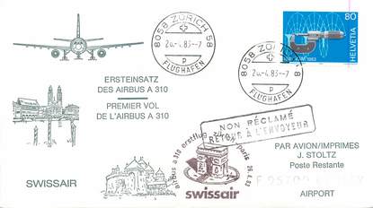 LETTRE 1 ER VOL SUISSE "Zürich Paris, 26 avril 1983"