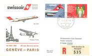 1 Er Vol LETTRE 1 ER VOL / SUISSE "Genève / Paris, 1er mai 1981"