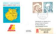 1 Er Vol LETTRE 1 ER VOL / SUISSE "Zürich / Las Palmas, 2 avril 1979"