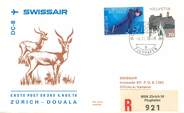 1 Er Vol LETTRE 1 ER VOL / SUISSE "Zürich / Douala, 4 novembre 1976"